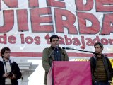(1º de Mayo) Javier Poke Hermosilla en el multitudinario acto del Frente de Izquierda